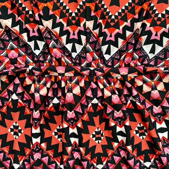 JohnPaulRichard Dress Petite Chevron Multicolored Cap Sleeve Casual Dress MP NEW - Picture 10 of 14